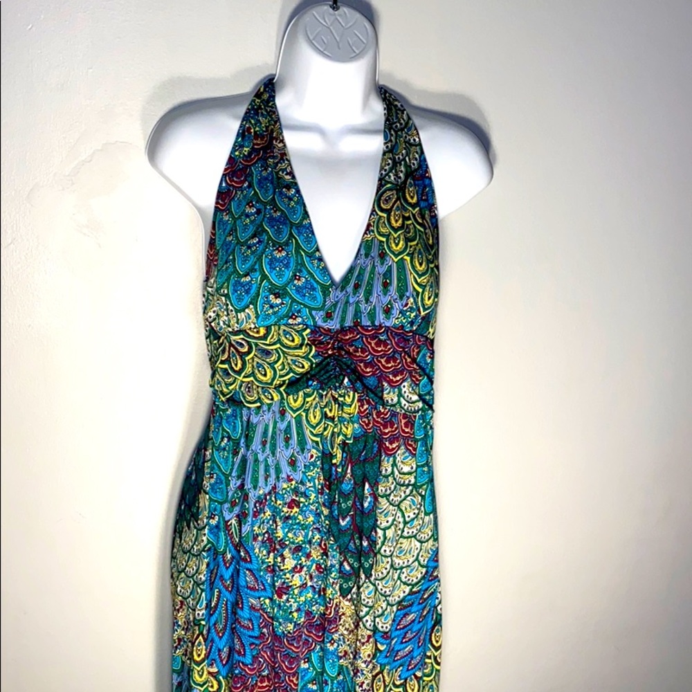 Paisley halter dress, size M